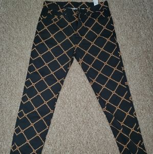 Gold and black dress pants